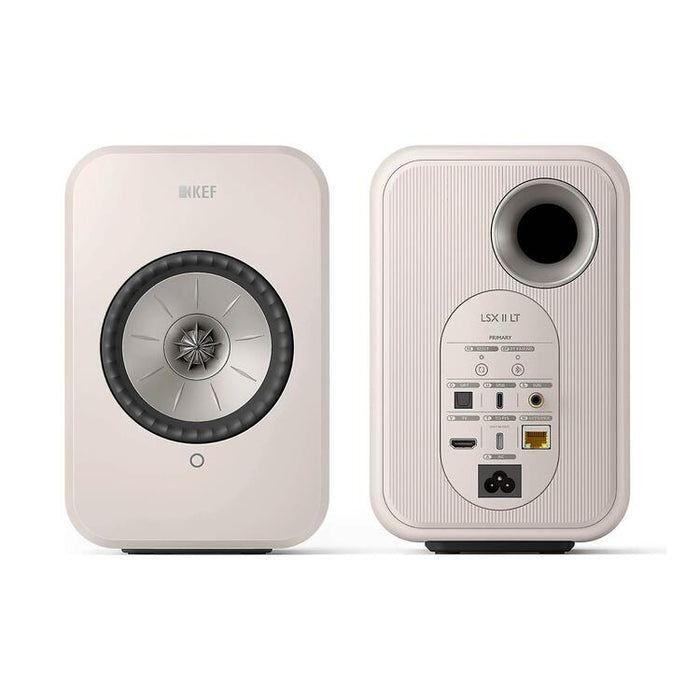 KEF LSX II LT | Haut-parleurs HiFi Sans fil - Compacte et versatile - Blanc Galet - Paire-SONXPLUS.com