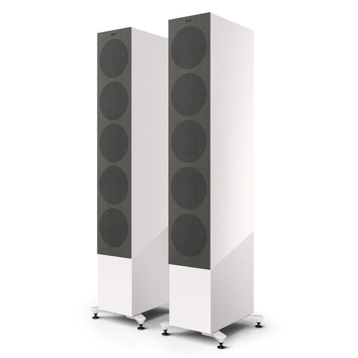 KEF R11 Meta | Haut-parleurs sur pieds - Bass Reflex 3 voies - Hi-Fi - Blanc Laqué - Paire-SONXPLUS.com