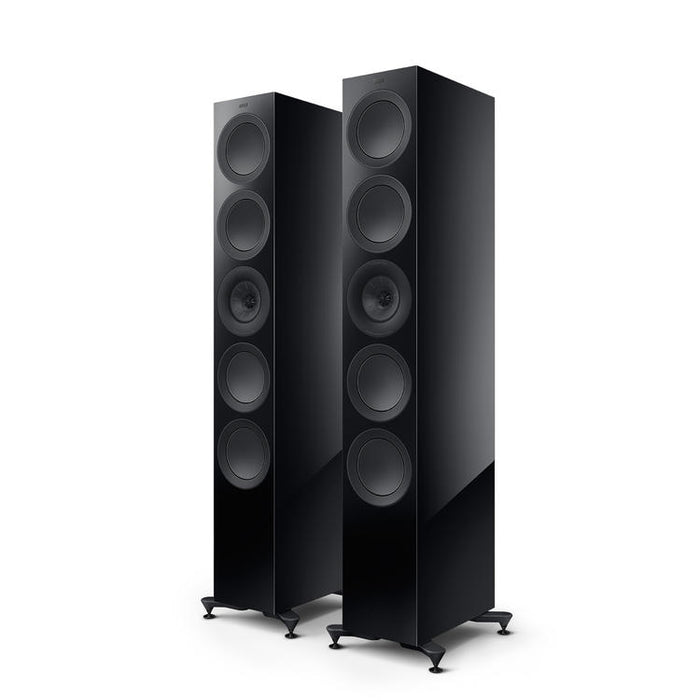 KEF R11 Meta | Haut-parleurs sur pieds - Bass Reflex 3 voies - Hi-Fi - Noir Laqué - Paire-SONXPLUS.com