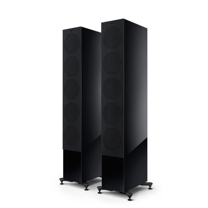 KEF R11 Meta | Haut-parleurs sur pieds - Bass Reflex 3 voies - Hi-Fi - Noir Laqué - Paire-SONXPLUS.com