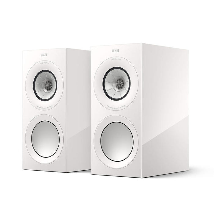 KEF R3 Meta | Haut-parleurs de bibliothèque - Bass Reflex 3 voies - Hi-Fi - Blanc Laqué - Paire-SONXPLUS.com