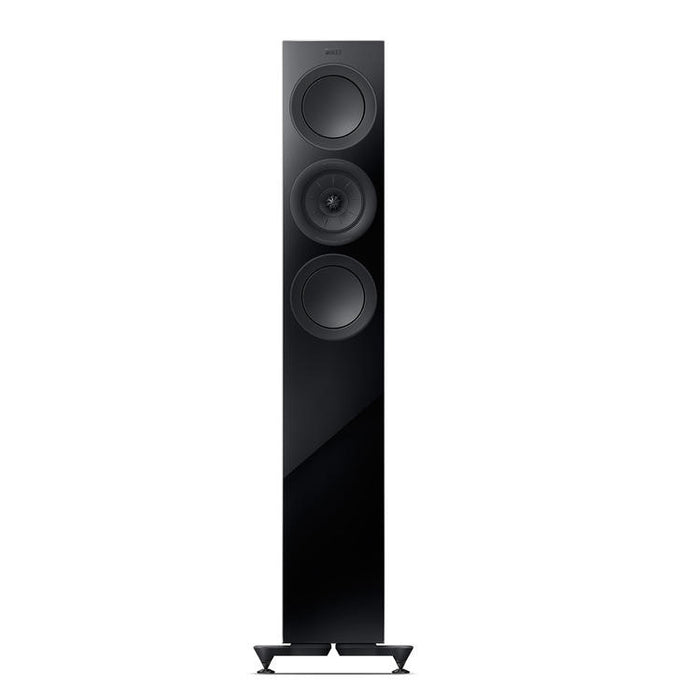 KEF R5 Meta | Haut-parleurs sur pieds - Bass Reflex 3 voies - Hi-Fi - Noir Laqué - Paire-SONXPLUS.com