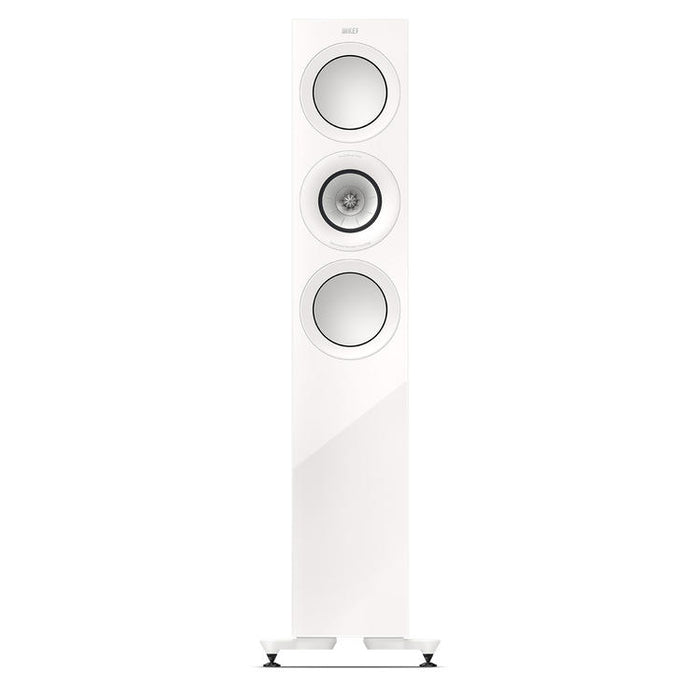 KEF R7 Meta | Haut-parleurs sur pieds - Bass Reflex 3 voies - Hi-Fi - Blanc Laqué - Paire-SONXPLUS.com