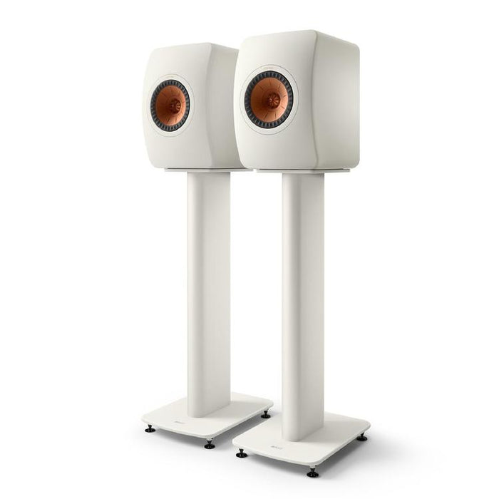 KEF S2 | Supports Haut-parleurs de plancher - Blanc Minérale - Paire-SONXPLUS.com