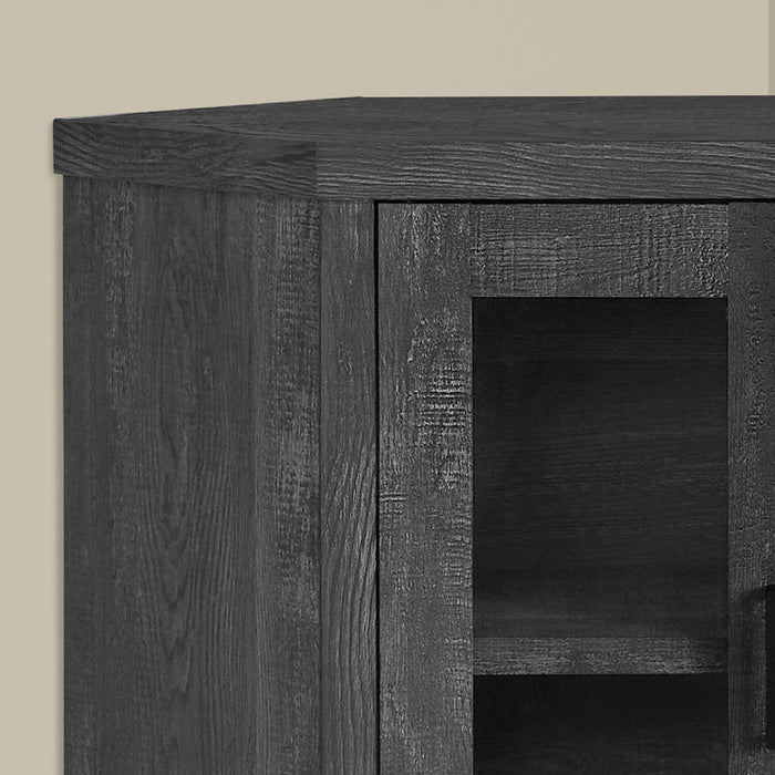 Monarch Specialties I 2716 | Meuble TV - 42" - En coin - Imitation bois - Noir-SONXPLUS.com