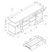 Monarch Specialties I 2721 | Meuble TV - 60" - 2 Tiroirs de rangement - Taupe foncé-SONXPLUS.com