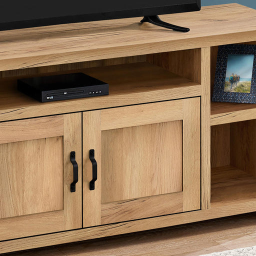 Monarch Specialties I 2744 | Meuble TV - 60" - Imitation bois - Pin d'or-SONXPLUS.com