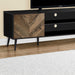Monarch Specialties I 2781 | Meuble pour téléviseur 72'' - Base noir - Avec 2 portes simili-bois-SONXPLUS.com