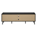 Monarch Specialties I 2781 | Meuble pour téléviseur 72'' - Base noir - Avec 2 portes simili-bois-SONXPLUS.com