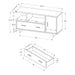 Monarch Specialties I 2803 | Meuble TV - 48" - Avec rangement - Imitation bois - Brun/Noir-SONXPLUS.com