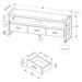Monarch Specialties I 2823 | Meuble TV - 60" - 3 Tiroirs - Imitation Bois - Noir-SONXPLUS.com
