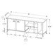 Monarch Specialties I 2831 | Meuble TV - 60" - Imitation bois - Brun moyen - Imitation de béton gris-SONXPLUS.com