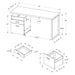 Monarch Specialties I 7143 | Meuble d'ordinateur - 60" - Métal argent - Espresso-SONXPLUS.com