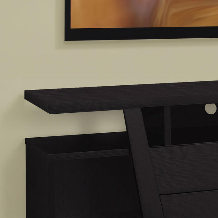 Monarch Specialties I2720 | Meuble TV - 60" - 2 Tiroirs de rangement - Espresso-SONXPLUS.com