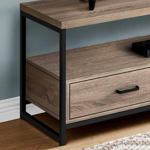 Monarch Specialties I2872 | Meuble TV - 48" - 2 Tiroirs de rangement - Taupe foncé-SONXPLUS.com