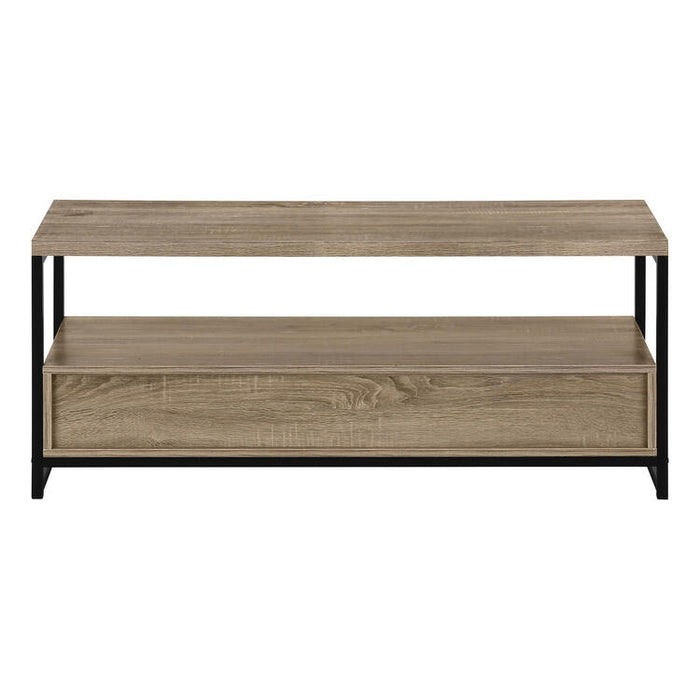 Monarch Specialties I2872 | Meuble TV - 48" - 2 Tiroirs de rangement - Taupe foncé-SONXPLUS.com