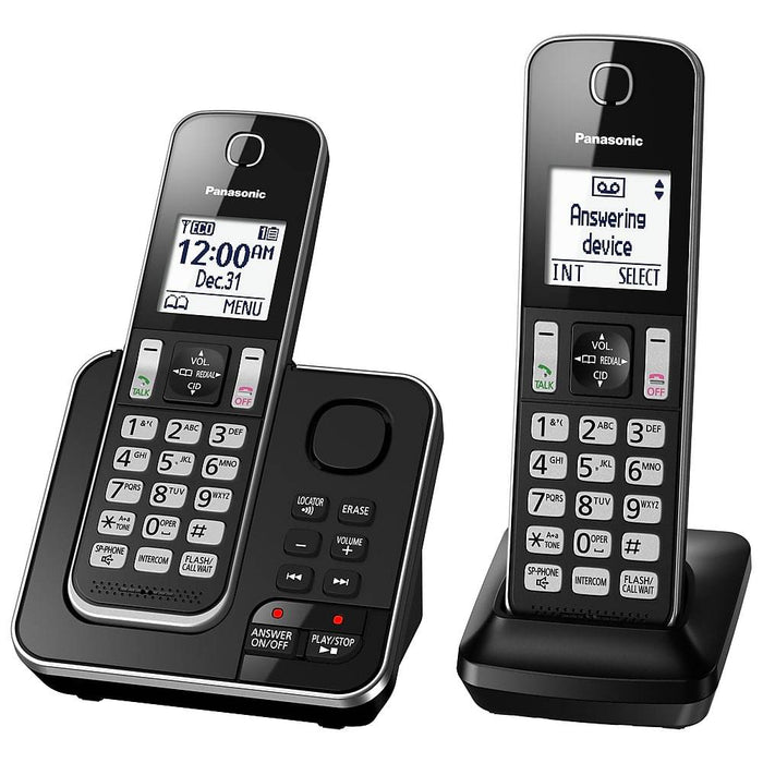 Panasonic KX-TGD392B | Téléphone sans fil - 2 combinés - Répondeur - Noir-SONXPLUS.com
