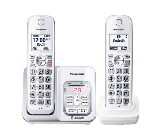 Panasonic KX-TGD592W | Téléphone sans fil - 2 combinés - Liaison cellulaire - Répondeur - Bluetooth - Blanc-SONXPLUS.com