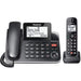 Panasonic KXTGF870B | Combo téléphone sans fil - 1 combiné fixe et 1 combinés sans fil - Répondeur - Noir-SONXPLUS.com