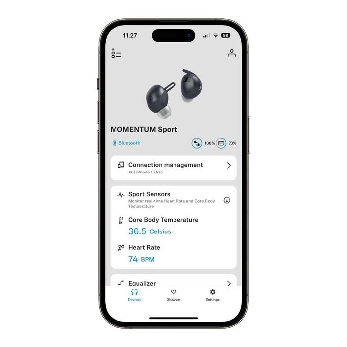 Sennheiser Momentum Sport TW | Écouteurs intra-auriculaires - Sans fil - Réduction active du bruit - Noir-SONXPLUS.com