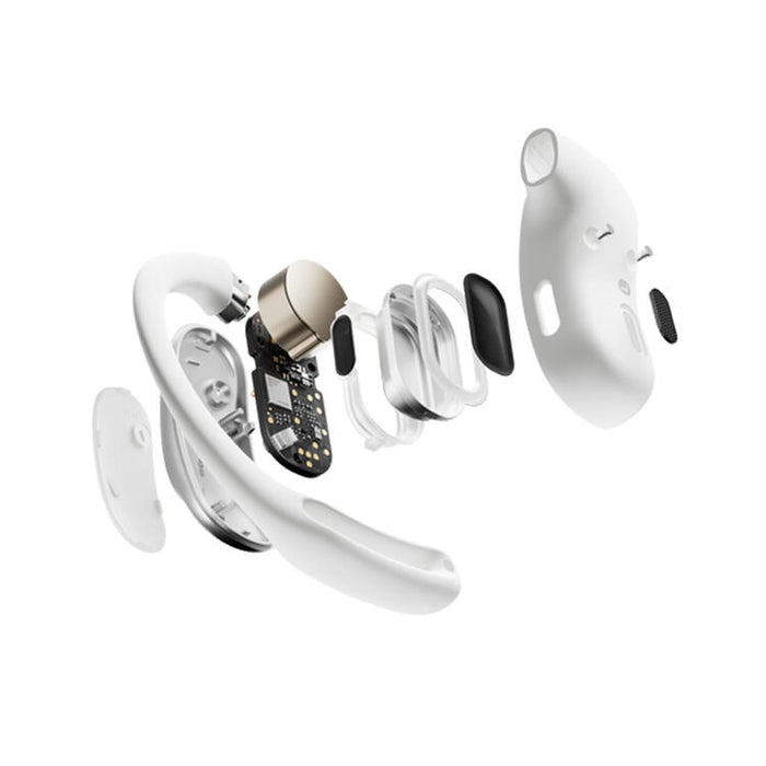 SHOKZ OpenFit Air | Écouteurs conduction osseuse - Jusqu'à 28 heures d'écoute - Bluetooth - Blanc-SONXPLUS.com