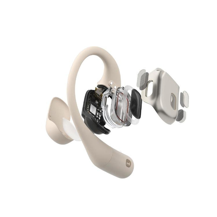 SHOKZ OpenFit | Écouteurs à oreilles ouvertes - Jusqu'à 28 heures d'écoute - Bluetooth - Beige-SONXPLUS.com
