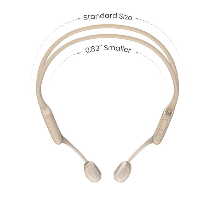SHOKZ OpenRun Pro Mini | Écouteurs à conduction osseuse - Sport - Bluetooth - 10 Heures d'autonomie - Beige-SONXPLUS.com