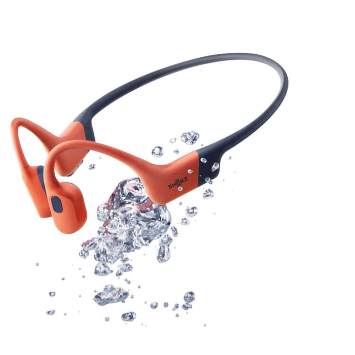 SHOKZ OpenSwim Pro | Écouteurs à conduction osseuse - Pour Natation - Bluetooth - IP68 - 9 Heures d'autonomie - Rouge-SONXPLUS.com