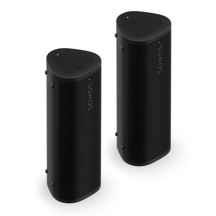 Sonos | Ensemble Aventure - 2 Haut-parleurs Roam 2 portatifs - Bluetooth - Étanche - Noir-SONXPLUS.com