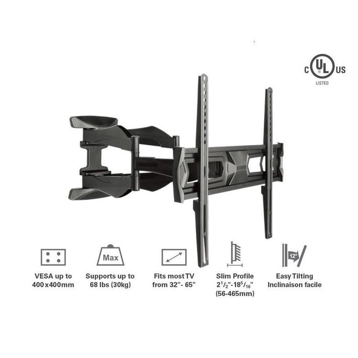 Syncmount SM-3265FM | Support mural articulé pour téléviseur 32" à 65" - Jusqu'à 66 lb-SONXPLUS.com